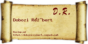 Dobozi Róbert névjegykártya