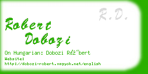 robert dobozi business card